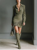 Olive Green Mini Dress