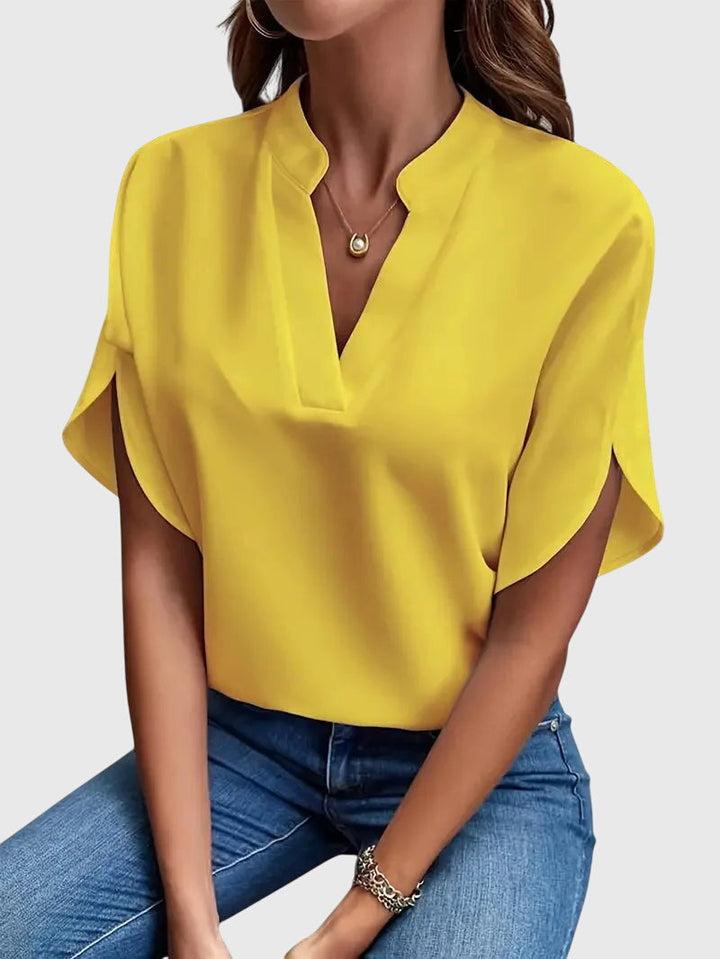 Helen | Soft and Elegant V-Neck Shirt