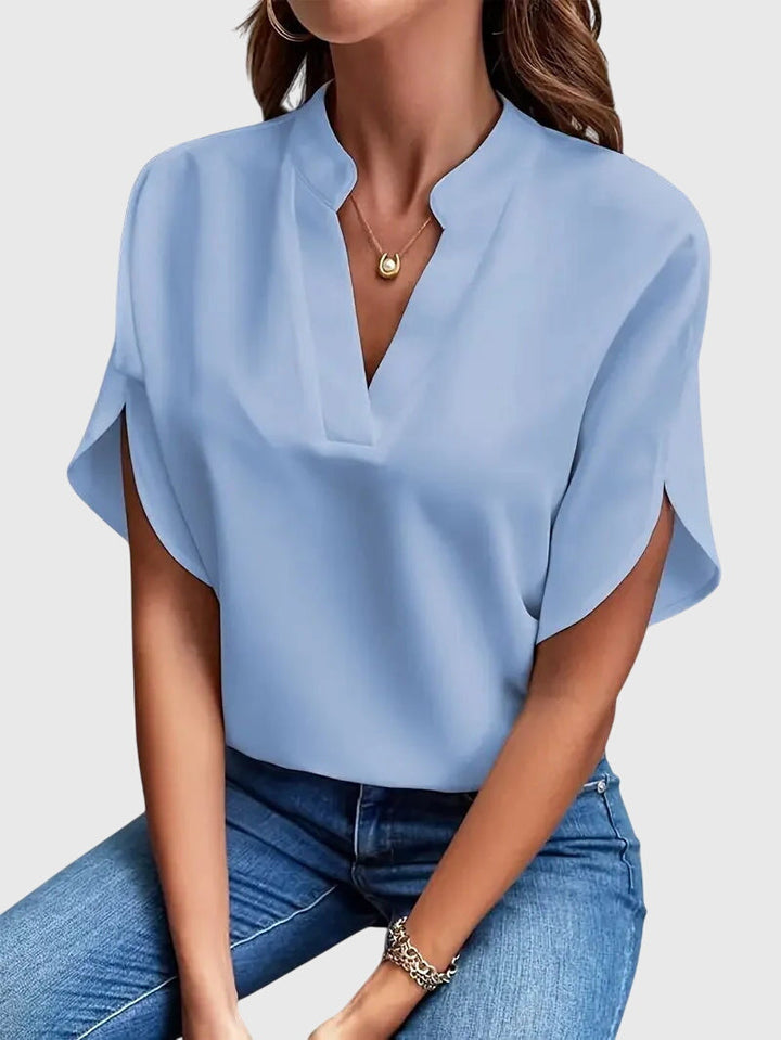 Helen | Soft and Elegant V-Neck Shirt