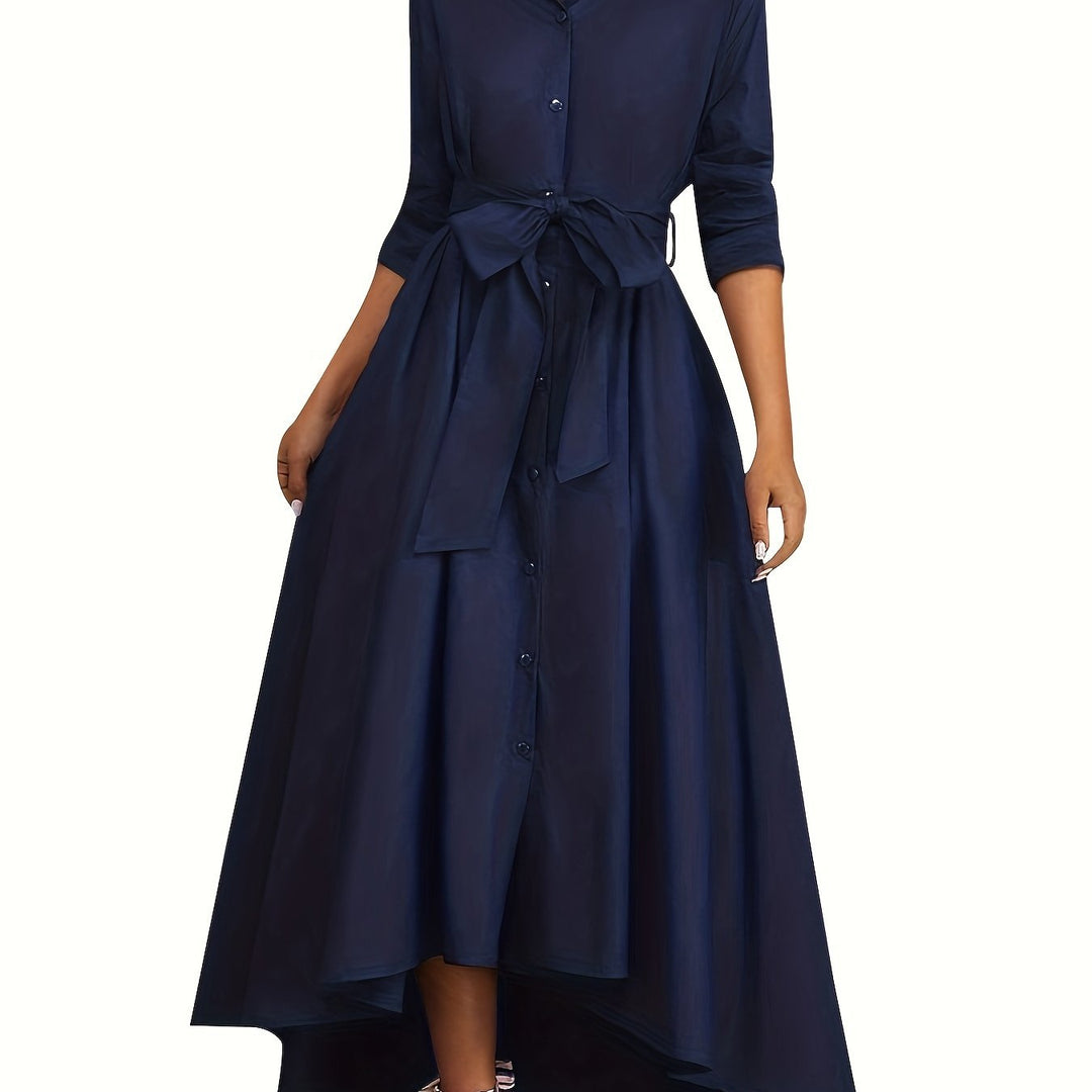 Marianne | Holiday Perfect Button-Front Maxi Dress