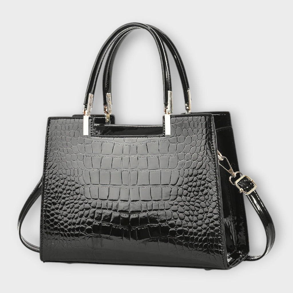 Grace | Glossy Crocodile Pattern Handbag