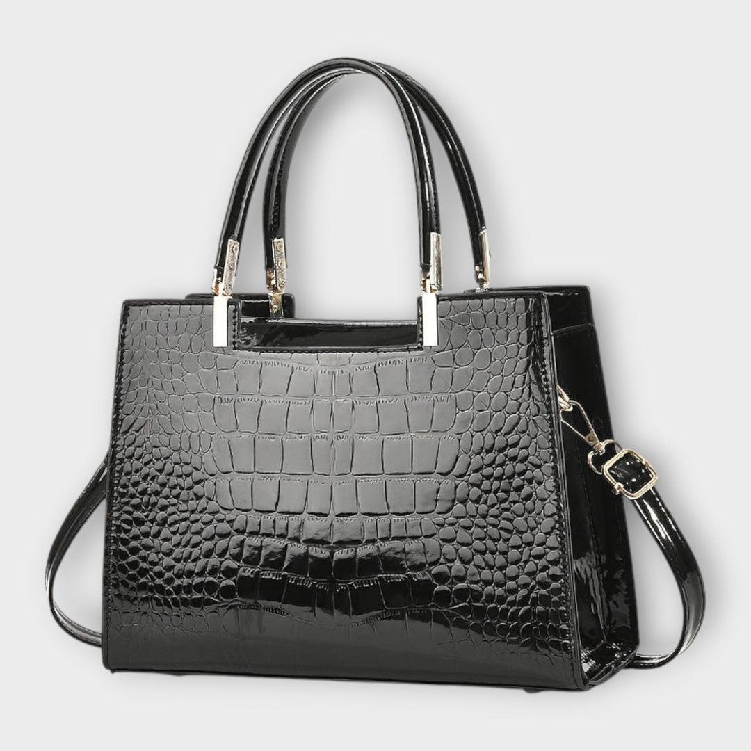 Grace | Glossy Crocodile Pattern Handbag