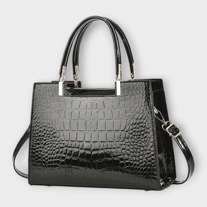 Grace | Glossy Crocodile Pattern Handbag