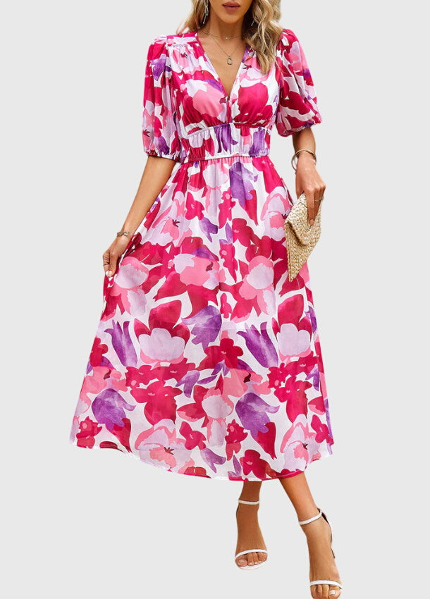Grace | Flattering Floral Midi Dress
