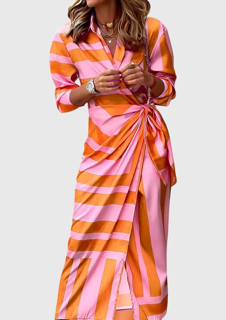 Helen | Elegant Wrap Dress with Print