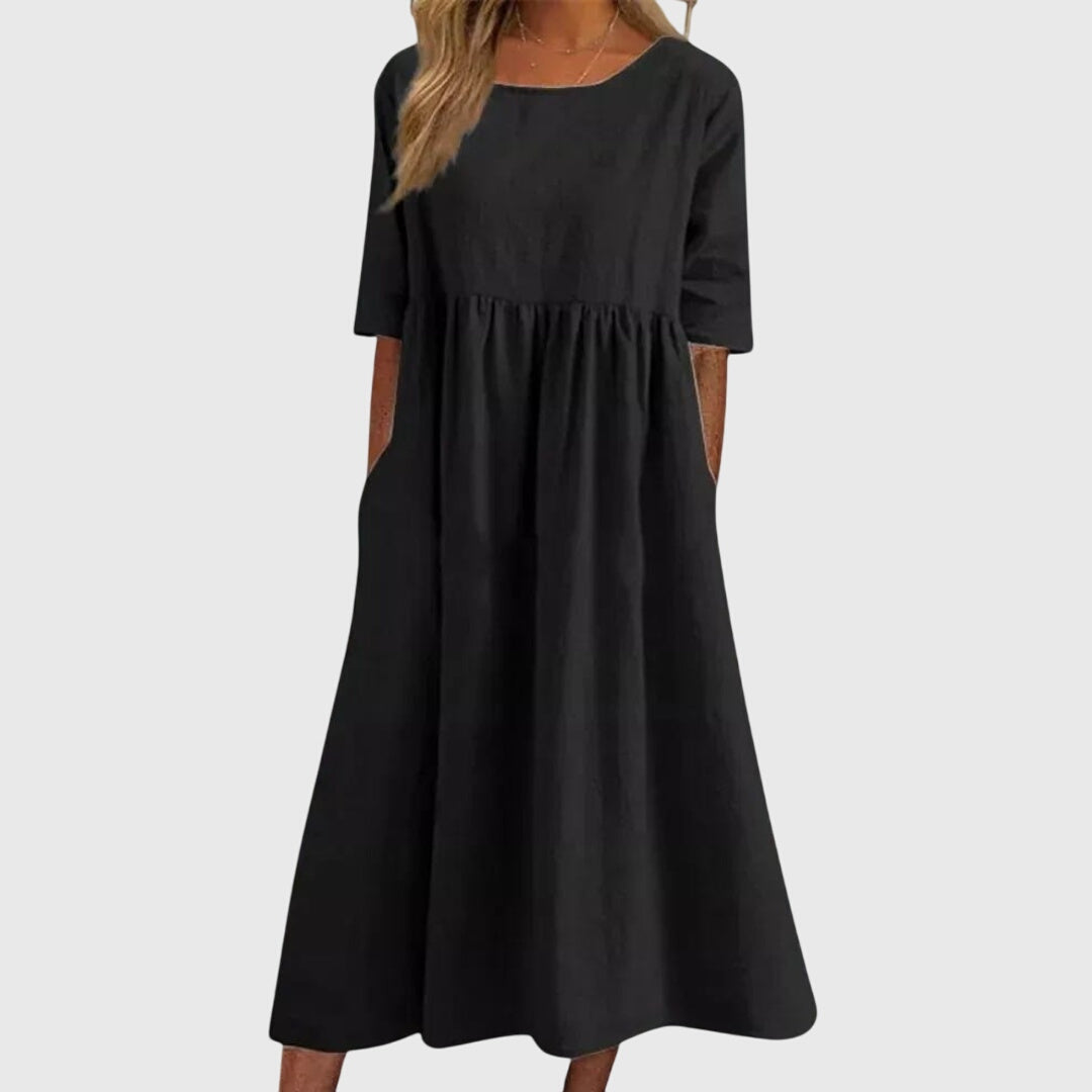 Helen | Elegant Short-Sleeved Dress