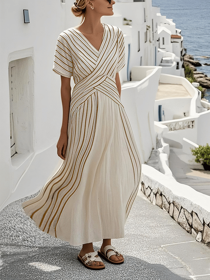 Sabrinah™ Elegant Print Dress