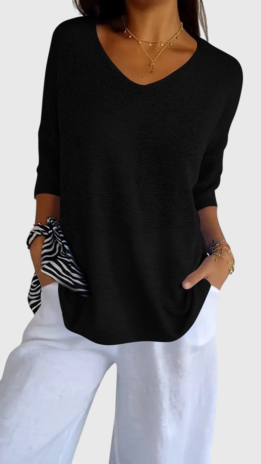 Grace | Elegant V-Neck Top