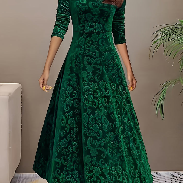 Dorothy | Elegant Patterned Maxi Dress