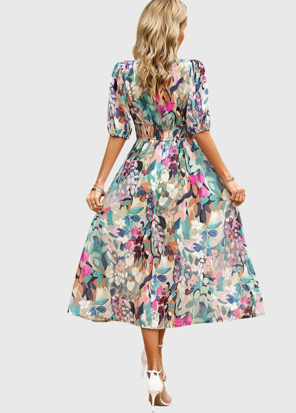 Grace | Flattering Floral Midi Dress