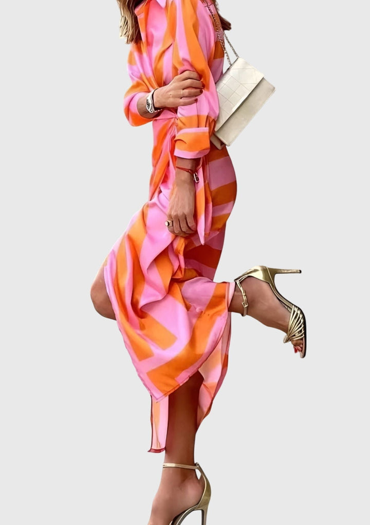 Helen | Elegant Wrap Dress with Print