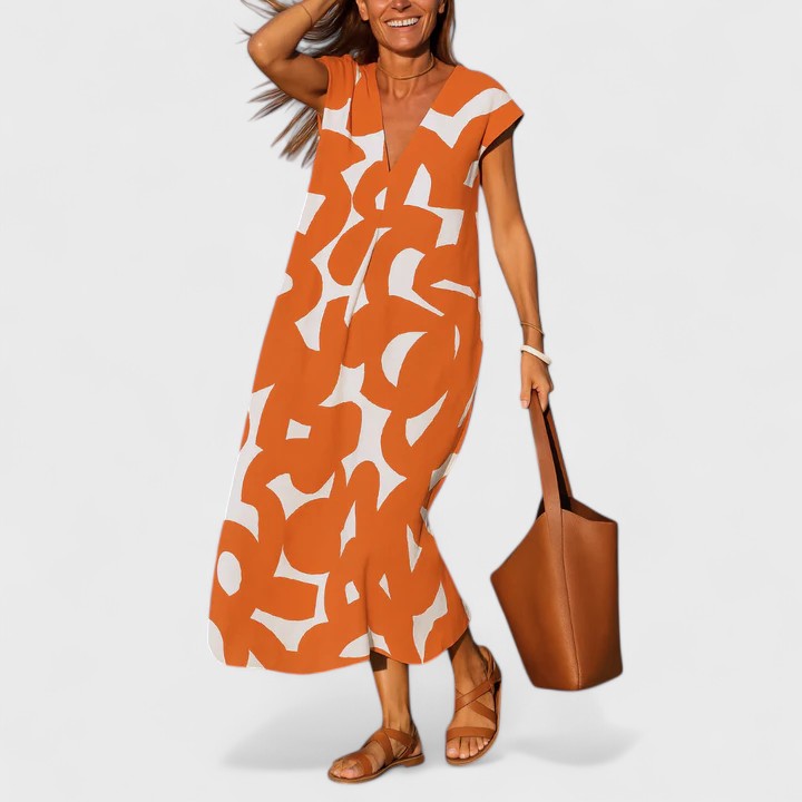 Helen | Flowing V-Neck Dress