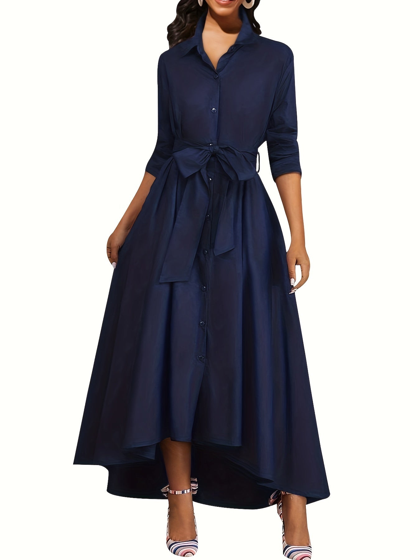 Marianne | Holiday Perfect Button-Front Maxi Dress
