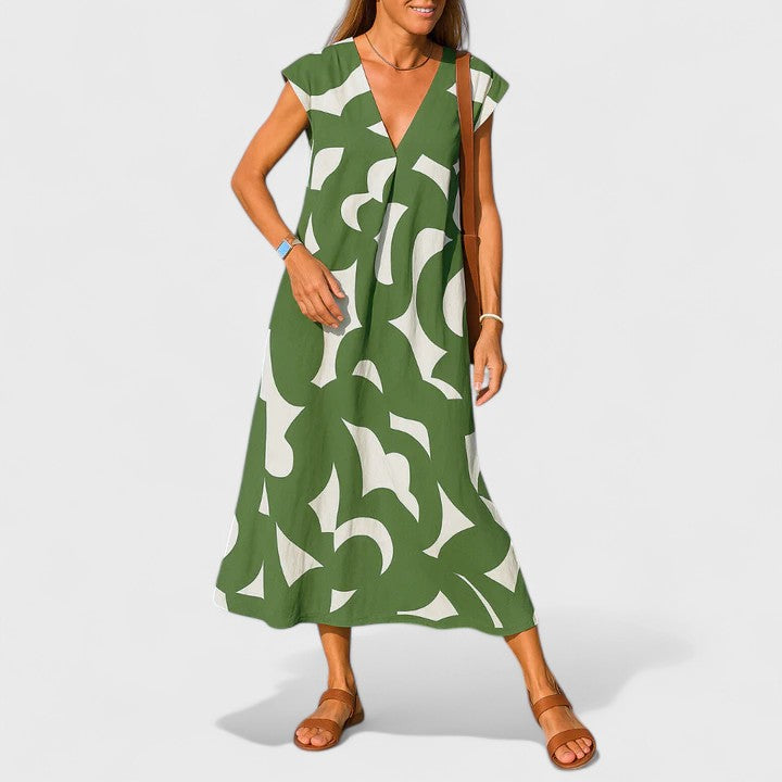 Helen | Flowing V-Neck Dress