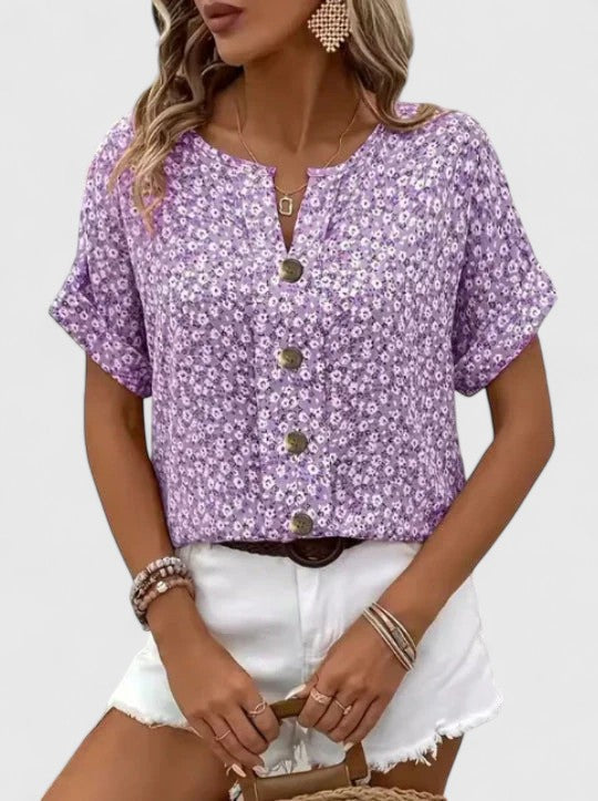 Helen | Elegant Floral Summer Top