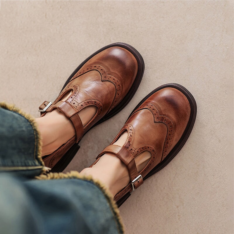Lara | Leather Mary Janes
