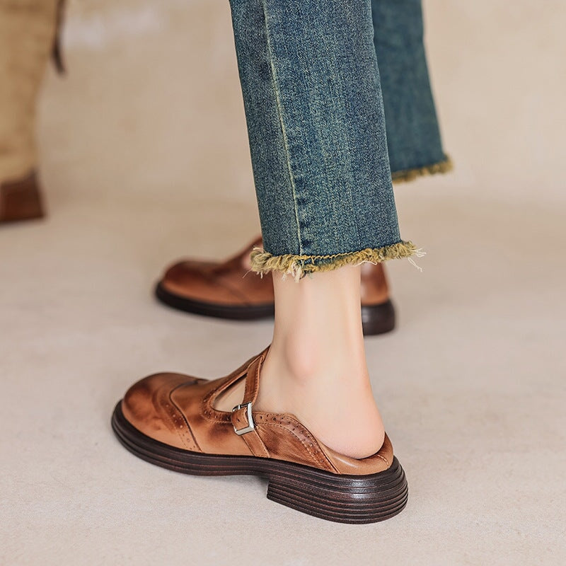 Lara | Leather Mary Janes