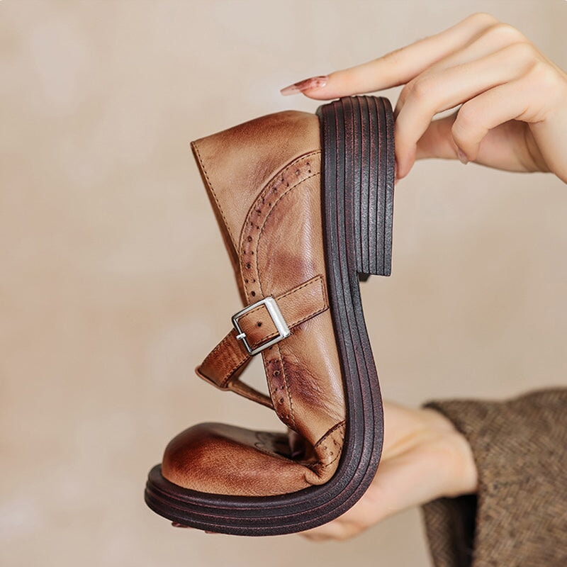 Lara | Leather Mary Janes