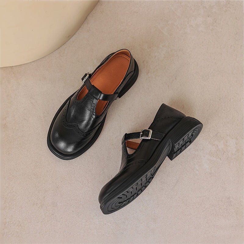 Lara | Leather Mary Janes
