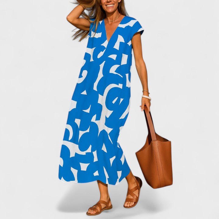 Helen | Flowing V-Neck Dress