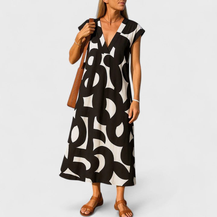 Helen | Flowing V-Neck Dress