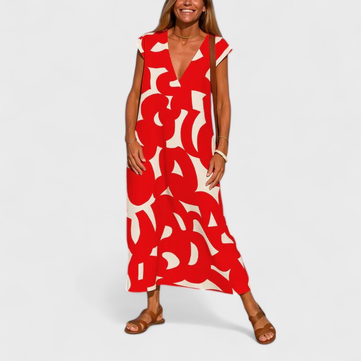 Helen | Flowing V-Neck Dress